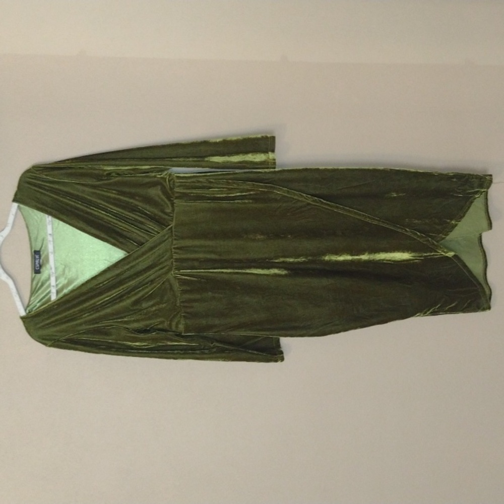Green velvet dress